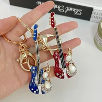 Modern Art Alloy Guitar Unisex Bag Pendant Keychain main image 2