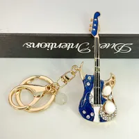 Modern Art Alloy Guitar Unisex Bag Pendant Keychain sku image 2