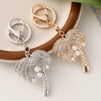 Modern Style Alloy Coconut Tree Unisex Bag Pendant Keychain main image 1