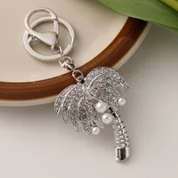Modern Style Alloy Coconut Tree Unisex Bag Pendant Keychain main image 2