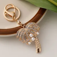 Modern Style Alloy Coconut Tree Unisex Bag Pendant Keychain main image 5