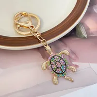 Cute Alloy Tortoise Unisex Bag Pendant Keychain sku image 1