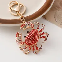 Cute Alloy Crab Unisex Bag Pendant Keychain sku image 2