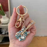 New Style Alloy Guitar Women's Bag Pendant Keychain main image 1