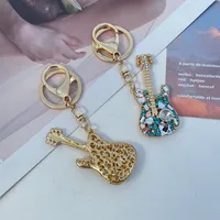 New Style Alloy Guitar Women's Bag Pendant Keychain main image 4
