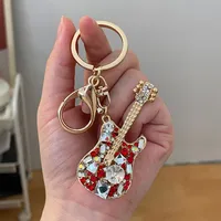 New Style Alloy Guitar Women's Bag Pendant Keychain sku image 2