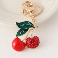 Cute European Style Alloy Cherry Women's Bag Pendant Keychain main image 2