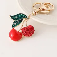 Cute European Style Alloy Cherry Women's Bag Pendant Keychain main image 1