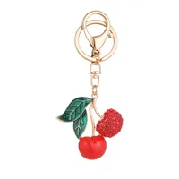 Cute European Style Alloy Cherry Women's Bag Pendant Keychain main image 5