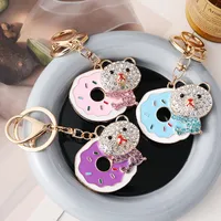 Cute Alloy Donuts Women's Bag Pendant Keychain main image 1