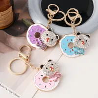 Cute Alloy Donuts Women's Bag Pendant Keychain main image 2