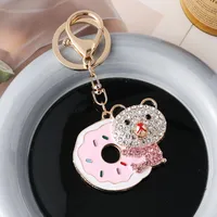 Cute Alloy Donuts Women's Bag Pendant Keychain sku image 2