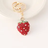 Cute Alloy Strawberry Women's Bag Pendant Keychain main image 2