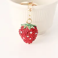 Cute Alloy Strawberry Women's Bag Pendant Keychain main image 4