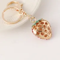 Cute Alloy Strawberry Women's Bag Pendant Keychain main image 5