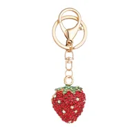 Cute Alloy Strawberry Women's Bag Pendant Keychain main image 3