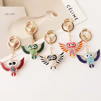 New Style Alloy Owl Unisex Bag Pendant Keychain main image 2