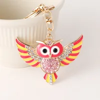 New Style Alloy Owl Unisex Bag Pendant Keychain main image 4