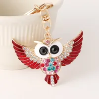 New Style Alloy Owl Unisex Bag Pendant Keychain main image 3