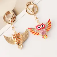 New Style Alloy Owl Unisex Bag Pendant Keychain main image 1