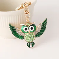 New Style Alloy Owl Unisex Bag Pendant Keychain sku image 2