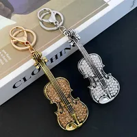 Modern Style Alloy Cello Unisex Bag Pendant Keychain main image 1