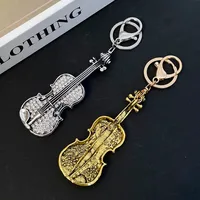 Modern Style Alloy Cello Unisex Bag Pendant Keychain main image 3