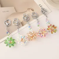 Mignon Alliage Fleur Femmes Pendentif De Sac Porte-Clés main image 3