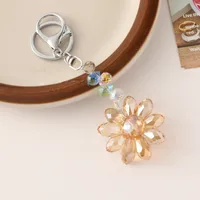 Cute Alloy Flower Women's Bag Pendant Keychain sku image 2