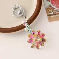 Cute Alloy Flower Women's Bag Pendant Keychain sku image 5
