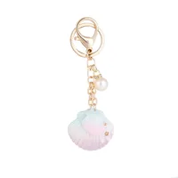 Cute Modern Style Alloy Resin Shell Women's Bag Pendant Keychain main image 2