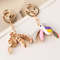European Style Modern Style Alloy Bird Unisex Bag Pendant Keychain main image 4