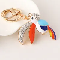 European Style Modern Style Alloy Bird Unisex Bag Pendant Keychain sku image 1