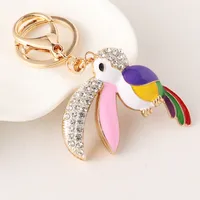 European Style Modern Style Alloy Bird Unisex Bag Pendant Keychain sku image 2