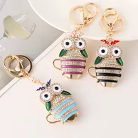 Cute Alloy Owl Unisex Bag Pendant Keychain main image 2
