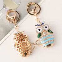 Cute Alloy Owl Unisex Bag Pendant Keychain main image 4