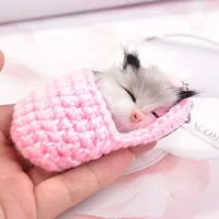 Modern Style Alloy Plush Animal Unisex Bag Pendant Keychain main image 3