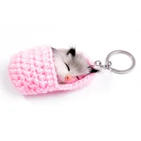 Modern Style Alloy Plush Animal Unisex Bag Pendant Keychain main image 2