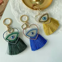 European Style Pastoral Alloy Devil's Eye Unisex Bag Pendant Keychain main image 4