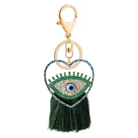 European Style Pastoral Alloy Devil's Eye Unisex Bag Pendant Keychain main image 3