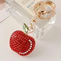 Mignon Style Coréen Alliage Pomme Unisexe Pendentif De Sac Porte-Clés main image 5