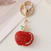 Cute New Style Alloy Apple Unisex Bag Pendant Keychain sku image 1