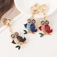 Modern Style Alloy Owl Unisex Bag Pendant Keychain main image 2