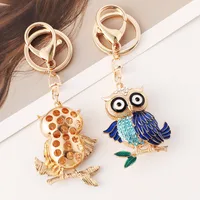 Modern Style Alloy Owl Unisex Bag Pendant Keychain main image 3