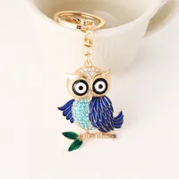 Modern Style Alloy Owl Unisex Bag Pendant Keychain sku image 2