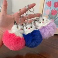 New Style Alloy Cat Unisex Bag Pendant Keychain main image 1