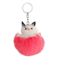New Style Alloy Cat Unisex Bag Pendant Keychain main image 3