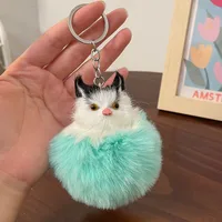 New Style Alloy Cat Unisex Bag Pendant Keychain sku image 4