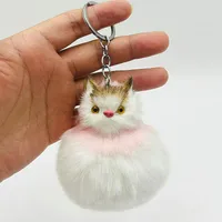 New Style Alloy Cat Unisex Bag Pendant Keychain sku image 6