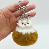 New Style Alloy Cat Unisex Bag Pendant Keychain sku image 7